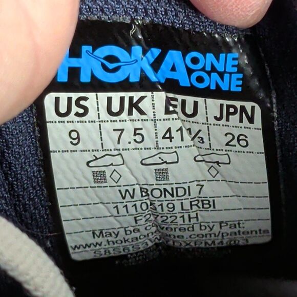 Hoka One One Bondi 7 Shoes Womens 9 Lunar Rock Running Gray Sneakers Athleisure - Picture 10 of 10